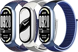 Bcuckood Nylon Sport Armband Kompatibel mit Xiaomi Smart Band 10/9/8 für Damen Herren Weiches Verstellbares Atmungsaktives Uhrenarmband Solo Loop Ersatzarmband für Xiaomi Mi Band 9/8