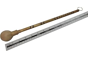 INKWELLINSERTS Reproduction Antique gong mallet gong stick, Dinner gong striker beater (Large mallet 14.5")