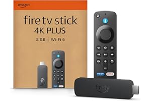 Amazon Fire TV Stick 4K Plus streaming device, supports Wi-Fi 6, Dolby Vision/Atmos, HDR10+