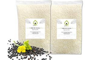 PURENAIL PURESPA - Cire de colza (2 KG) pour la fabrication de bougies moulées et fondants, cire à bougie, cire végan et naturelle