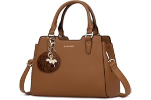 IGOLUMON Bolsos de Mano Piel para Mujer para Universitarias Trabajo Bolso Bandolera Universidad Marca Bolsa Outlet Marca Tote Bag Negro Marrón