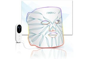‎I THERAU iTHERAU LED Gesichtsmasken Lichttherapie,Rotlicht LED Maske Gesicht mit 6 Farben, Lichttherapie Maske für Anti-Aging, Verjüngung,Straffung,Rotlicht Therapie Maske für alle Hauttypen