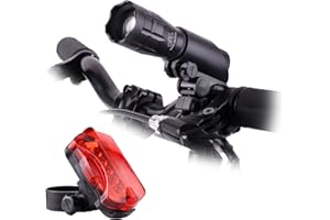 TeamObsidian Bike Lights Set - Super Bright Front and Back LED Lights for Your Bicycle - Easy to Mount Bike Headlight and Tail Light for Night Riding - Front and Rear Light Fits All Bikes