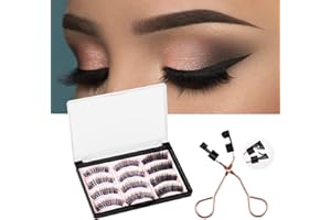 Faux Cils Magnetique Aimanté sans colle Cils Magnetique Naturel 3d Waterproof Effet sans Eye-Liner Réutilisables, Facile à utiliser, 3 paires avec Applicateur