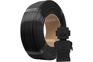 ‎ESUN eSUN PLA Refill Filament 1.75mm, Spulenloses 3D Druck Filament Maßgenauigkeit +/- 0.05mm, 1KG Spule (2.2 LBS) Speedy PLA Filament für Hochgeschwindigkeitsdrucker, Schwarz