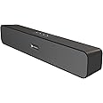 Portronics Decibel 24 | 10W Bluetooth Soundbar Speaker with in Built Mic, HD Sound, Bluetooth 5.3v/USB/TF Card/Aux in, Soundbar for Phone/Laptop/Tablets, Type C Fast Charging (Black)