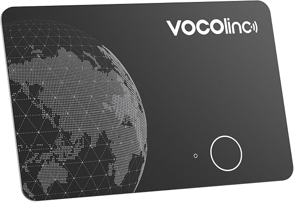 VOCOlinc Tarjeta alternativa de Air Tag compatible con Apple Donde Es y Android Google Buscar mi dispositivo, Bluetooth recargable, tarjeta de rastreador ultra delgada para cartera/equipaje/bolsas - 1