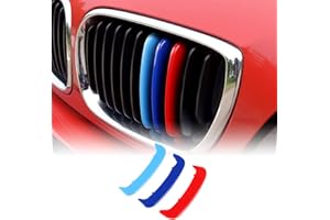 KUNGKIC Griglia Anteriore Inserto Trim Strisce Griglie Copertura 3pcs Adatto per BMW Serie 3 E46 2002-2004 11-Beam Accessori Cool Esterno Decorazione