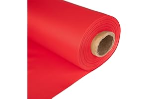 DISCOUNT FABRICS LTD 5 Metre Red, Waterproof Outdoor Canvas Fabric. 100% PU Polyurethane Fabric, 150GSM, 0.8mm Slim and 150cm Wide. UV Resistant Material, for Making deckchairs, beanbags, awnings, hammocks, and More.