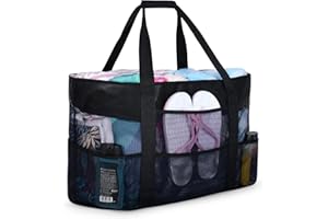 oscaurt Beach Bag, Extra Large Beach Bags for Women Waterproof Sandproof, Mesh Beach Tote Bags Pool Bag Beach Essentials