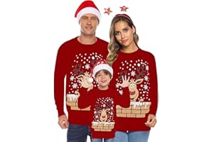 GENERIC Weihnachtspullover Familie Set Weihnachts Familien Pullover Sweatshirt Herren Damen Kinder Junge Mädchen Weihnacht Sweatshirt Pullover Lustige Weihnachtspulli