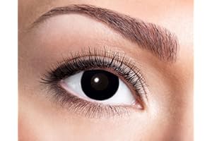 ZOELIBAT Eyecatcher 84095241-w01 - Lentilles de contact colorées, 1 paire, pour une semaine, sans amidon marin, Noir, Carnaval, Mardi gras, Halloween, sans correction