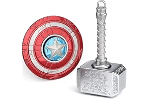 LNCOJOLM Fidget Spinner Hammer Hand Spinner Toys for Kids Adult, Metal Finger Spinner Two Modes Fidget Pack for Anxiety Stress Relief Focus, Birthday Halloween Filler