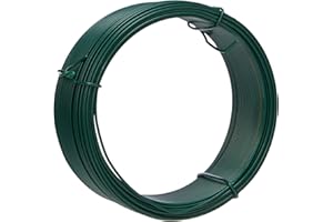 Merriway - Alambre para jardín (revestimiento de plástico), 1,2 mm x 0,75 ( 30 metros ), color verde