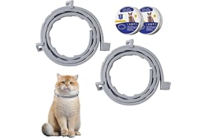 ZUKQVRIVELIG 2 pcs Collar for Cats,Safe,Waterproof and Adjustable Cat Collars to Prevent Infections,(Up to 16 - month protection),Suitable for Small Cats Over 7 Weeks(39cm)