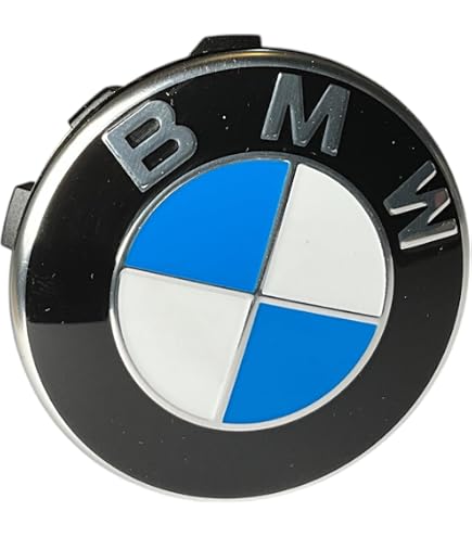 4 Cache-Moyeux 68mm ABS Bleu - Compatible BMW Série 1-7, X, Z - Anti-Rayures