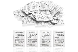 JOYECHO Lot de 60 Sachets DéShydratants Absorbeur d'Humidité, Déshydratant Gel de Silice, Déshydratant Gel pour Nourriture, Électronique, Vêtements et Documents, Non Toxique Inodore