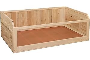 Kerbl Pet Indoor Kleintierbehausung, Kleintiergehege, Nagerhaus, 113,5x75,5x40cm, Kaninchen, Meerschweinchen, Nager, Kunststoffwanne, Plexiglasfront