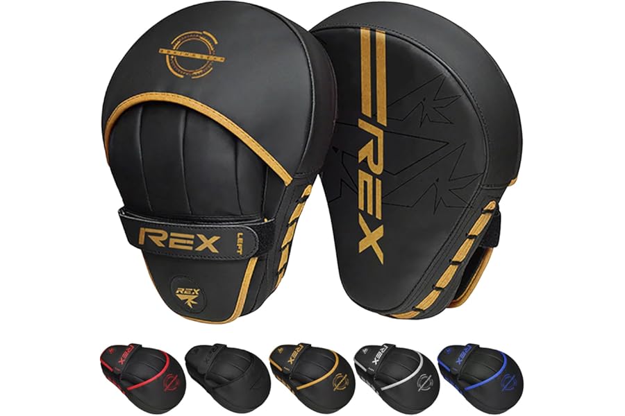 Boxing Pads Curved Focus Mitts for Adults & Kids, PU Leather Training Pads for MMA, Kickboxing, Muay Thai & Martial Arts