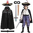 iZoeL The Highway Rat Costume for Boys Girls Rat Costume World Book Day Costumes Kids 2025 - Highway Man Character Wbd Fancy Dress Ideas for Childrens Carnival Costume Robber Pirate Costume