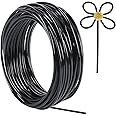9 Gauge 3mm Aluminum Craft Wire, 50 Feet Bendable Metal Wire for Sculpting, Bonsai Training, Bike Modelling Skeleton Crafting Floral Making, Jewelry Making, Weaving and Wrapping (Black)