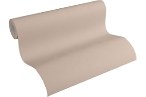 A.S. Création Vliestapete glatte Wand Tapete Unitapete 10,05 m x 0,53 m 309167 3091-67, Beige/Braun