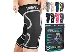 MODVEL Wsparcie kolana dla mężczyzn i kobiet, 2-częściowe oddychające elastyczne wsparcie kolana, medyczne wsparcie kolana do uprawiania sportu, biegania, łagodzenia bólu stawów, stabilizacji kolana