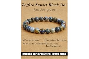 Landorilo Bracciale in Pietra Semipreziose Naturale Fatto a Mano Elastico per Donna Uomo, 8MM Pietre Gemme Rotonde Altamente Lucide Bracciali Yoga, Braccialetti Chakra