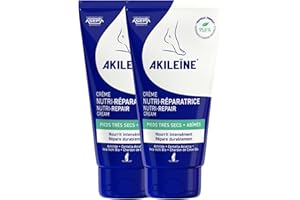 PARAVOSTRA AKILEÏNE | Crème Nutri-Réparatrice Pieds Secs | Hydratation Intense | Répare les Fissures et Crevasses | Peau plus Douce et Régénérée | Lot de 2x75ML
