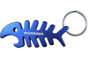 munkees Key Ring Fish Pendant Figurine Bottle Opener, Blue, 34286, blue