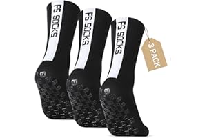 Gohanny Calze Antiscivolo Calcio, 3 Paia Calzini Sportivi Uomo Donna, 35-39 39-46, Traspirante ed Elastico, Calze Grip Calcio Unisex per Pallacanestro Ciclismo Trekking Corsa Jogging