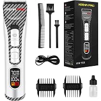 HIEAN PRO Haarschneidemaschine Set – Kabellos & Professionell Mit LED-Anzeige, Trimmer Und 12 Aufsätzen
