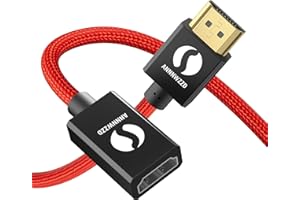 ANNNWZZD Przedłużacz HDMI 2 m, wtyczka HDMI na gniazdo HDMI, przedłużacz, kabel przedłużający HDMI z 3D, Full HD, HDR