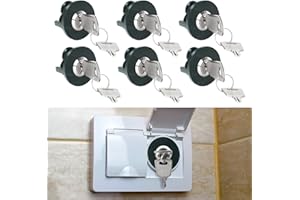 GOOPOOL Steckdosenschloss, 6 Stück Abschließbare Steckdose für Stromdiebstahl Verhindern, Kontaktschloss für Verhindert Kontakt von Kindern, Haustieren, Im Innen- und Außenbereich Weit Verbreitet