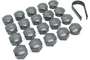 Partsdealers Set di copridadi per Volvo S60 S80 S90 V60 V90 XC40 XC60 XC90 POLESTAR (tipo piccolo, grigio scuro)