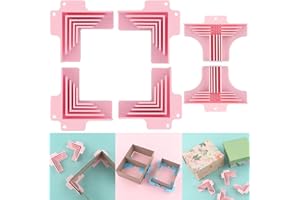 CYFUN DESIGN Lot de 6 guides d'angle pour boîtes en aggloméré, pince à angle droit pour coller des papiers, des cartes, des carrés de positionnement, des outils de scrapbooking adaptés pour papier de 1 mm, 1,5 mm,