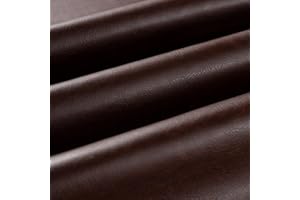 Wooqu Buchtuch aus PU-Leder, PU-beschichtet und Vliesbasis, lederähnliche Optik, weich, 43,2 x 73,7 cm, für Buchbindung, Casco Grain, Braun