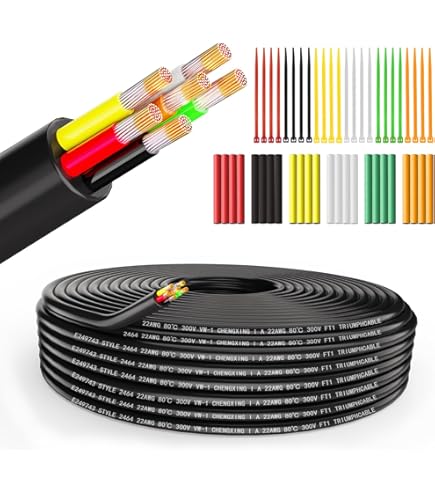 Cavo Elettrico H05VV-F 4 X 1 Mm&sup2; - Per Interni, Bianco, Con Conduttore Di Protezione, Per Lampade Ed Elettrodomestici