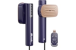 Sundu Steamer for Clothes, Portable 2 In 1 Travel Steamer Iron,15s Fast Heat-up, 4 Modes, LED Display, 20 Minutes of Continuous Ironing Handheld Garment Steamer for Travel and Home Blue