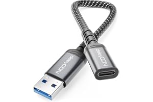 deleyCON USB C auf USB Adapter 10 Gbps Typ-C Buchse auf USB-A Stecker Kabel für iPhone 17/16/15 Serie, iPad, Galaxy S25/S24/S23 Serie, A56, A16, Laptop, SSD, HDD, Notebook, Carplay usw