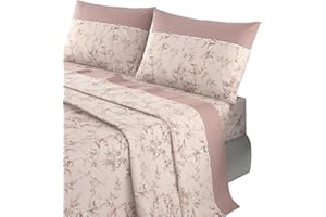 Lingerie Shop Lenzuola Set Completo Letto Cotone 1 Piazza e Mezzo Sotto Sopra + Federa Fantasia Vari Modelli (Fantasia 8)