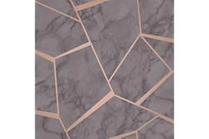 Fine Decor Fine Decor Heavyweight Wallpaper Fractal Marble Charcoal FD42266 Full Roll