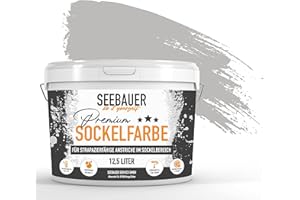 SEEBAUER diy® | Premium-Sockelfarbe für Außen | Für stark beanspruchte Flächen | Beton, Mauerwerk, Kellerwand, Fassade & Dachflächen (300 ml, No. 234 Misty Moor)