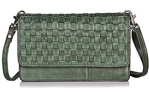 DONBOLSO® Wenecja torba na telefon komórkowy, damska portmonetka do zawieszenia, damska z 9 przegródkami na karty kredytowe i kieszeń na telefon komórkowy, blokada RFID i NFC, skórzana torba na ramię