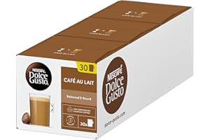 NESCAFÉ DOLCE GUSTO Café Au Lait Coffee Pods Pack of 3 (Total 90 Servings)