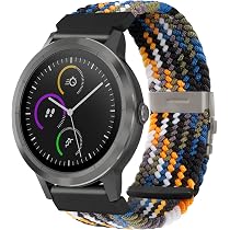 SITAFU Armband Für Garmin – Elastisches Nylonband, Verstellbar, 20mm, Kompatibel Mit Vivoactive 3, Venu, Forerunner 645/245