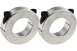 Besttoolifes Abrazadera de cuello de eje de aleación de aluminio de doble apertura 30 mm 25 mm 20 mm ID Juego de anillos de retención de identificación de posicionamiento ajustable Abrazadera de