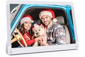 MELCAM 17 Pulgadas Marco Digitale con Sensor de Movimiento Marco de Fotos Digital FHD 1080P Pantalla Grande Player Fotos Vídeo Música Control Remoto Marco Digitale para Uso Recomendado Tienda