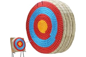 ZIRUU Solid Straw Round Archery Target Traditional Recurve Bow Arrow Target Hand-Made Straw Target for Kids Youth Adult Outdoor Sports Archery Bow Shooting Practice