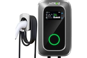 JATRHG S1 Borne de Recharge pour Véhicule Électrique 7kW 8M 32A Monophasé IP66 Station de Charge Type 2 IEC 62196-2 - Chargeur Rapide EV Wallbox